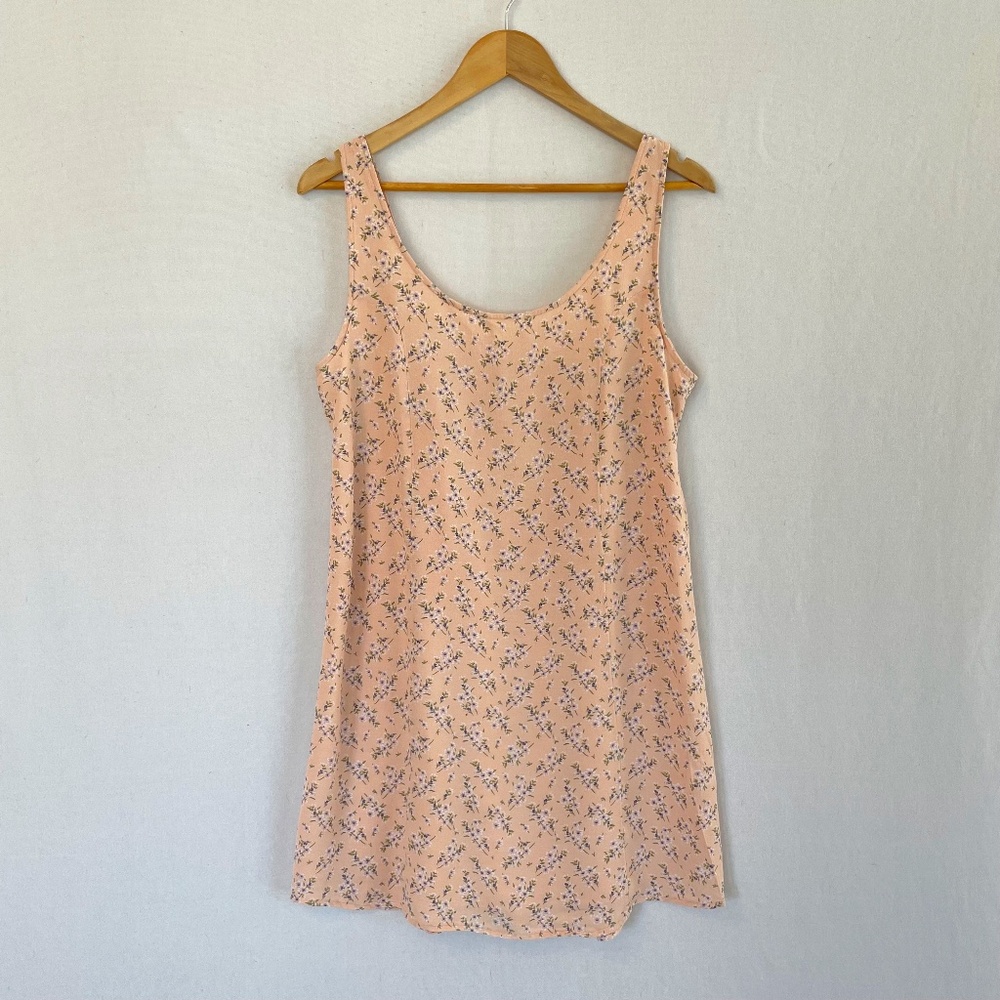 AMERICAN EAGLE Women's Large Pale Pink Dainty Floral Tank Sundress